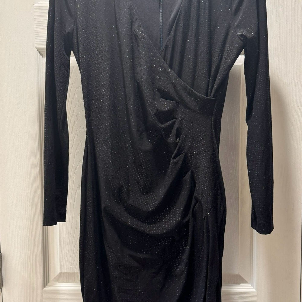 Elegant Black Wrap Dress